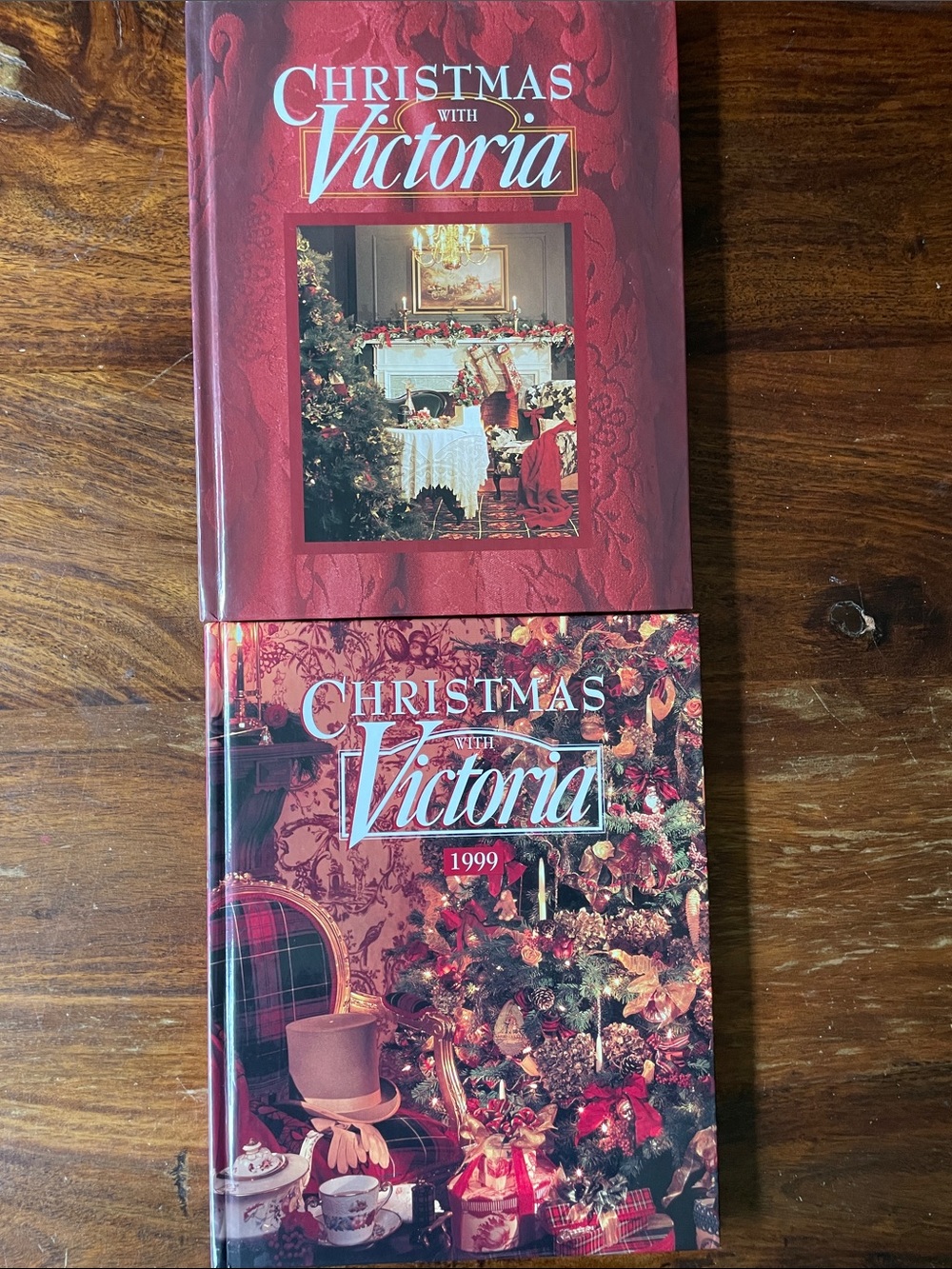2 Christmas With Victoria Books Vintage 1997 and 1999 Hardcover